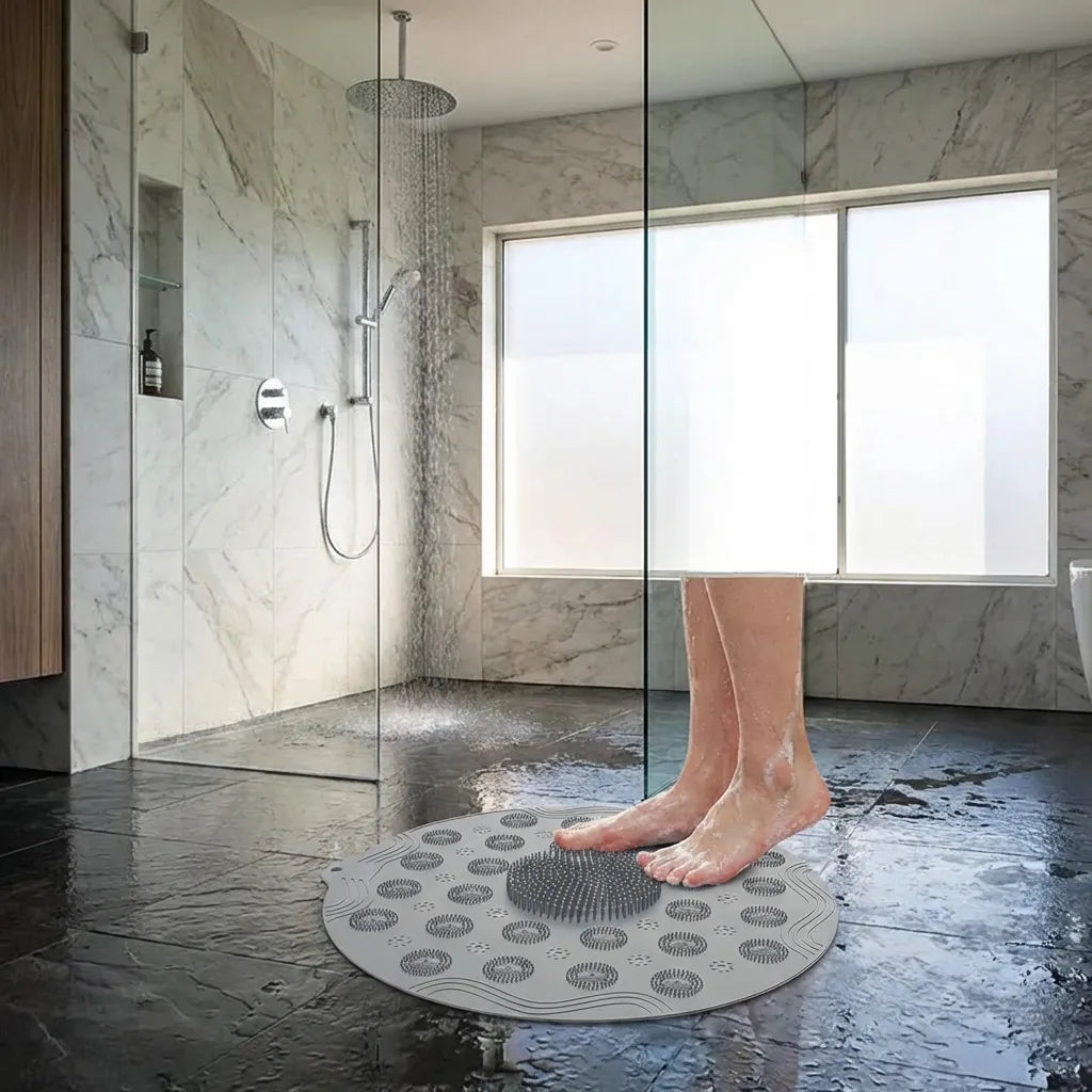 Silicone Non Slip Round Bathroom Mat