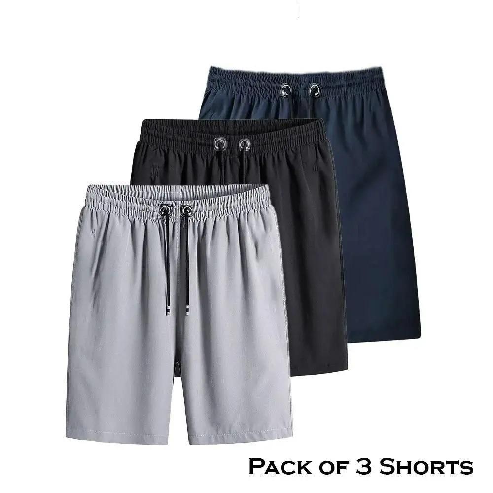 Combo of 3 Men's Stretchable Cotton Shorts – MaxSmile