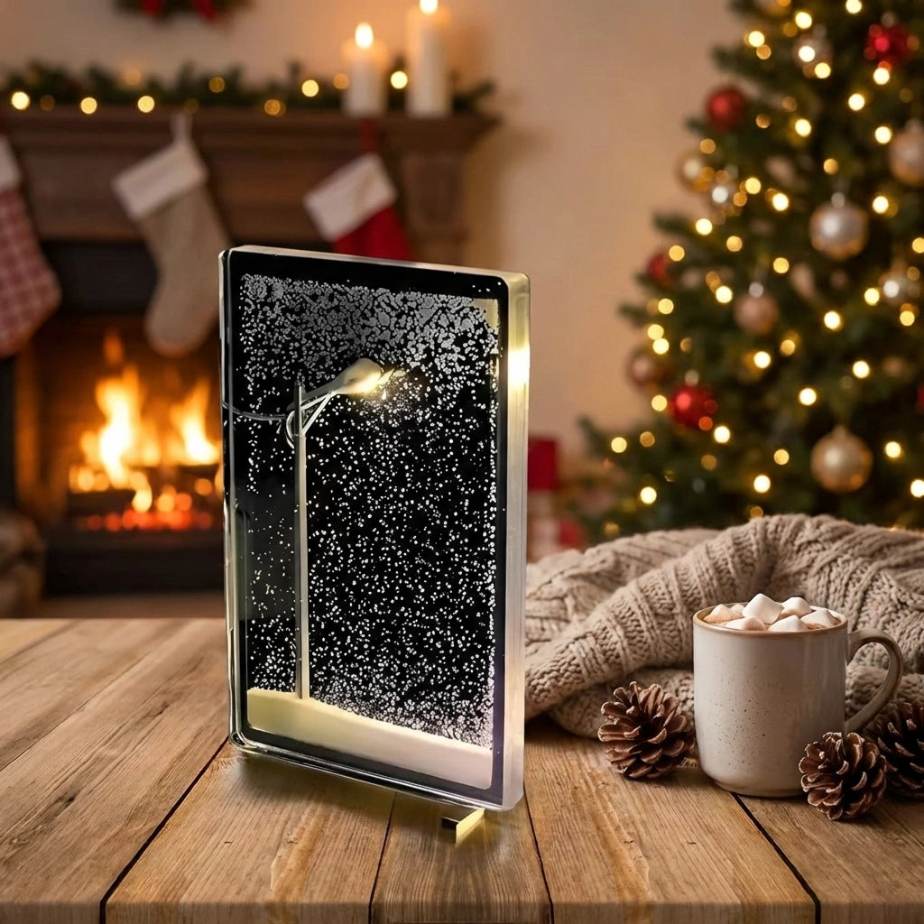 Snow Scene Light Street Lamp