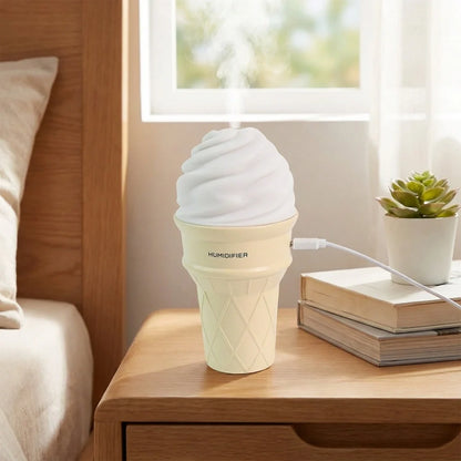 Ice Cream Cone Shape Air Freshener Humidifier (1pc  Cream Color)
