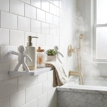 Wall Hanging Bathroom Shelf Storage Rack (Pack of 2)