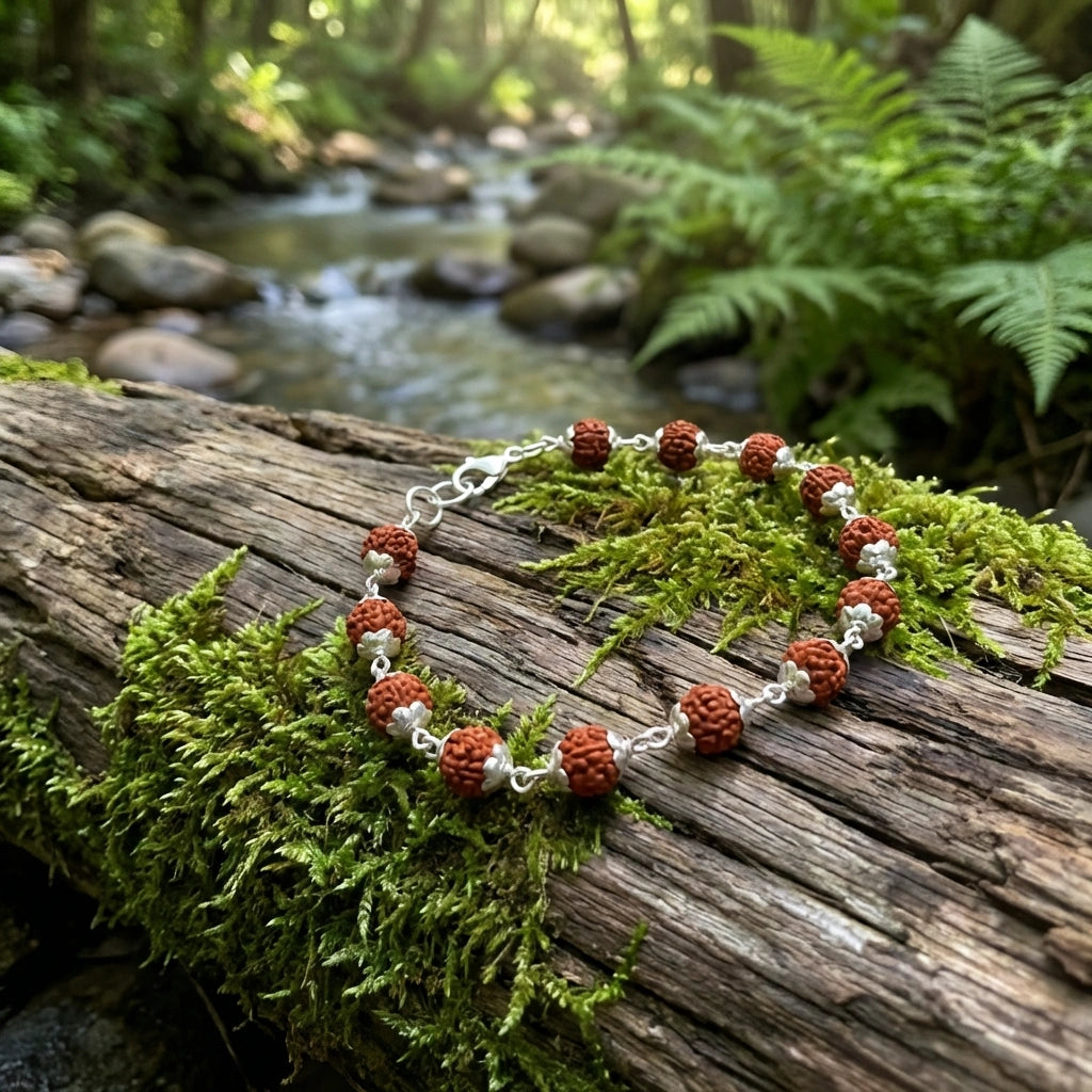 Rudraksha Bracelet Silver Plated