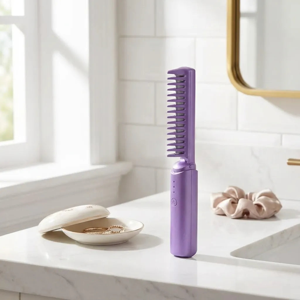 Meneflix Portable Mini Hair Straightener Comb