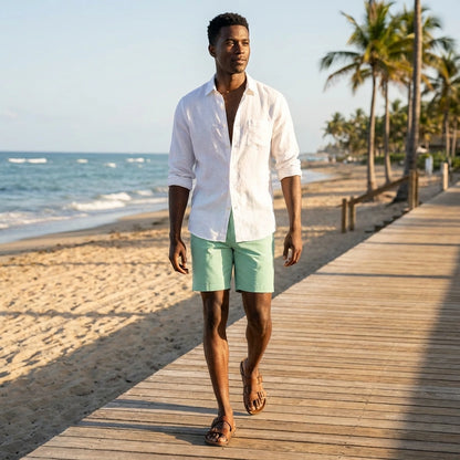 Men's Sleek Solid Casual Shorts