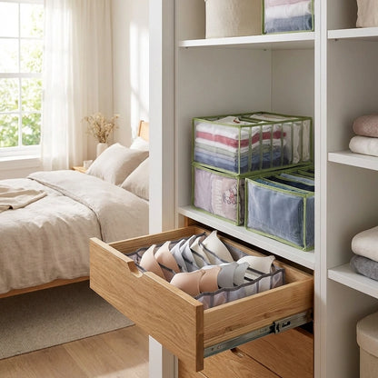 6 Grids Folding Clothes Organizer