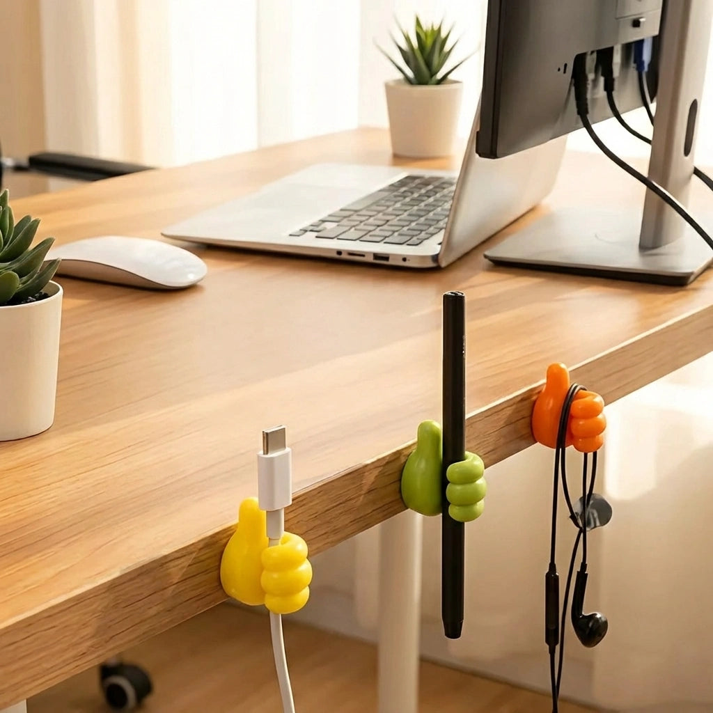 Thumb up Hooks Multipurpose Holder (Pack of 10)