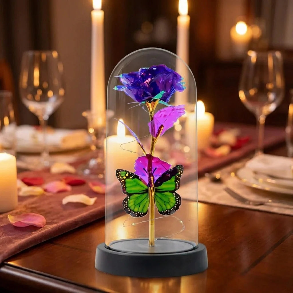 LED Preserved Rose Dome