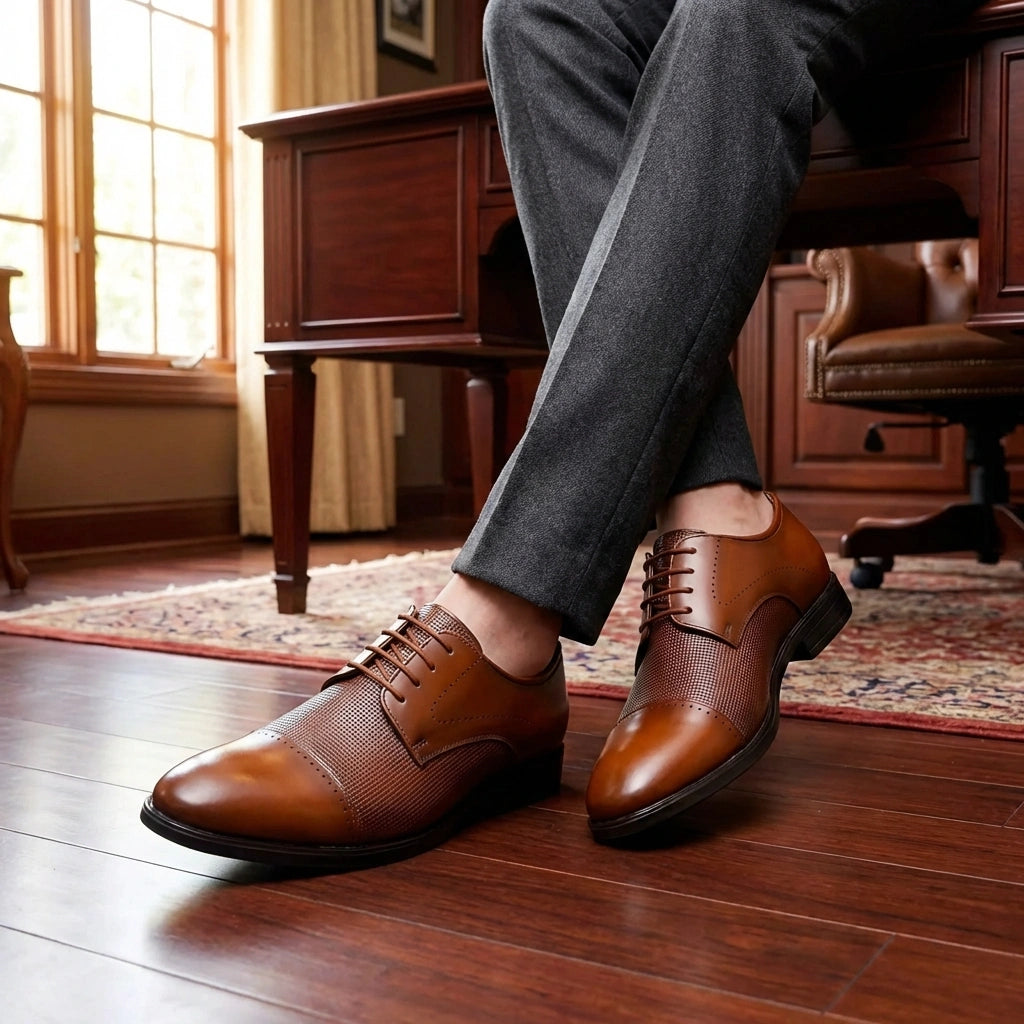 Polished Brown Dress Shoes