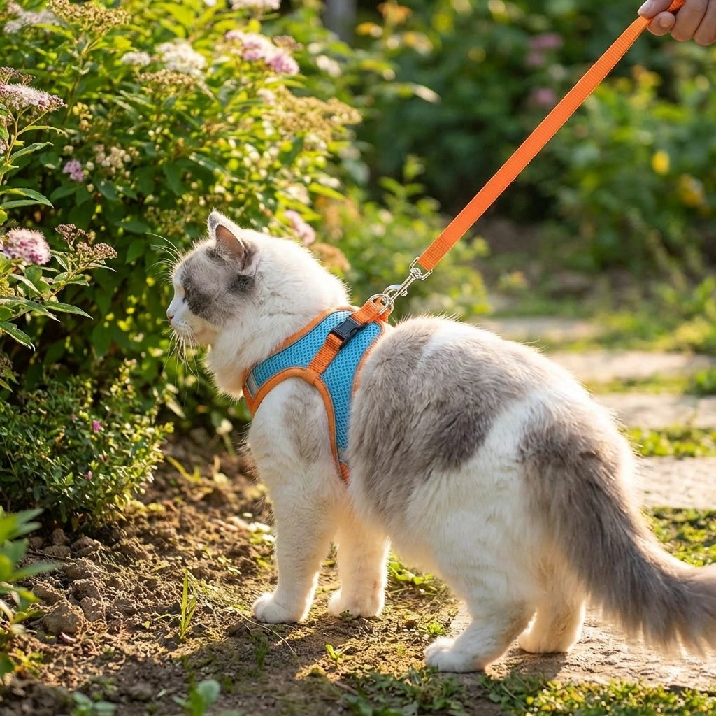 Cat Harness with Leash Adjustable Comfortable