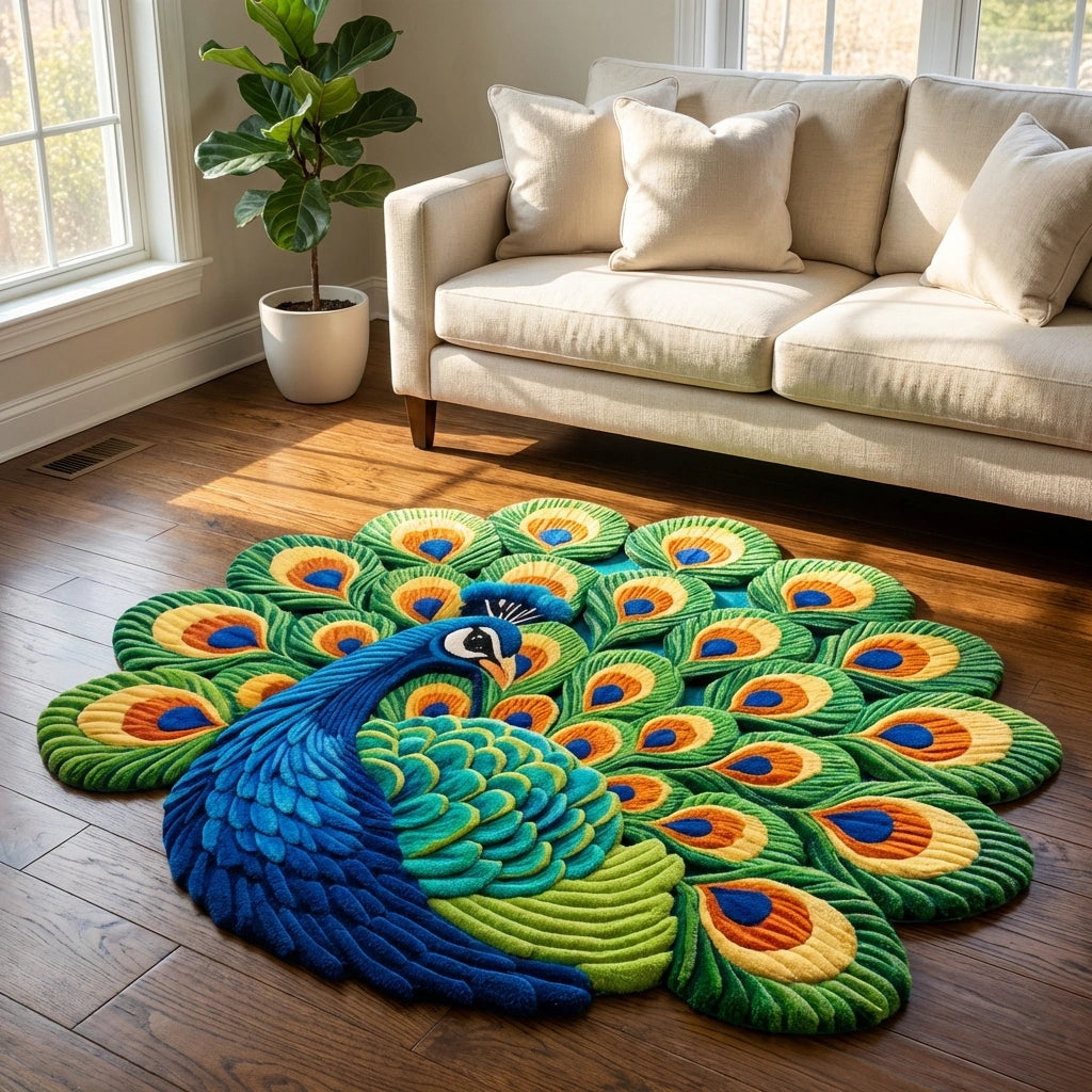 Peacock Floor Mat