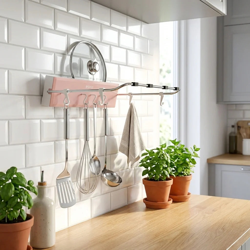 Foldable Adhesive Storage Rack