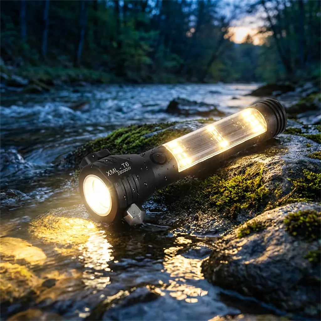 Solar-Powered Emergency Flashlight
