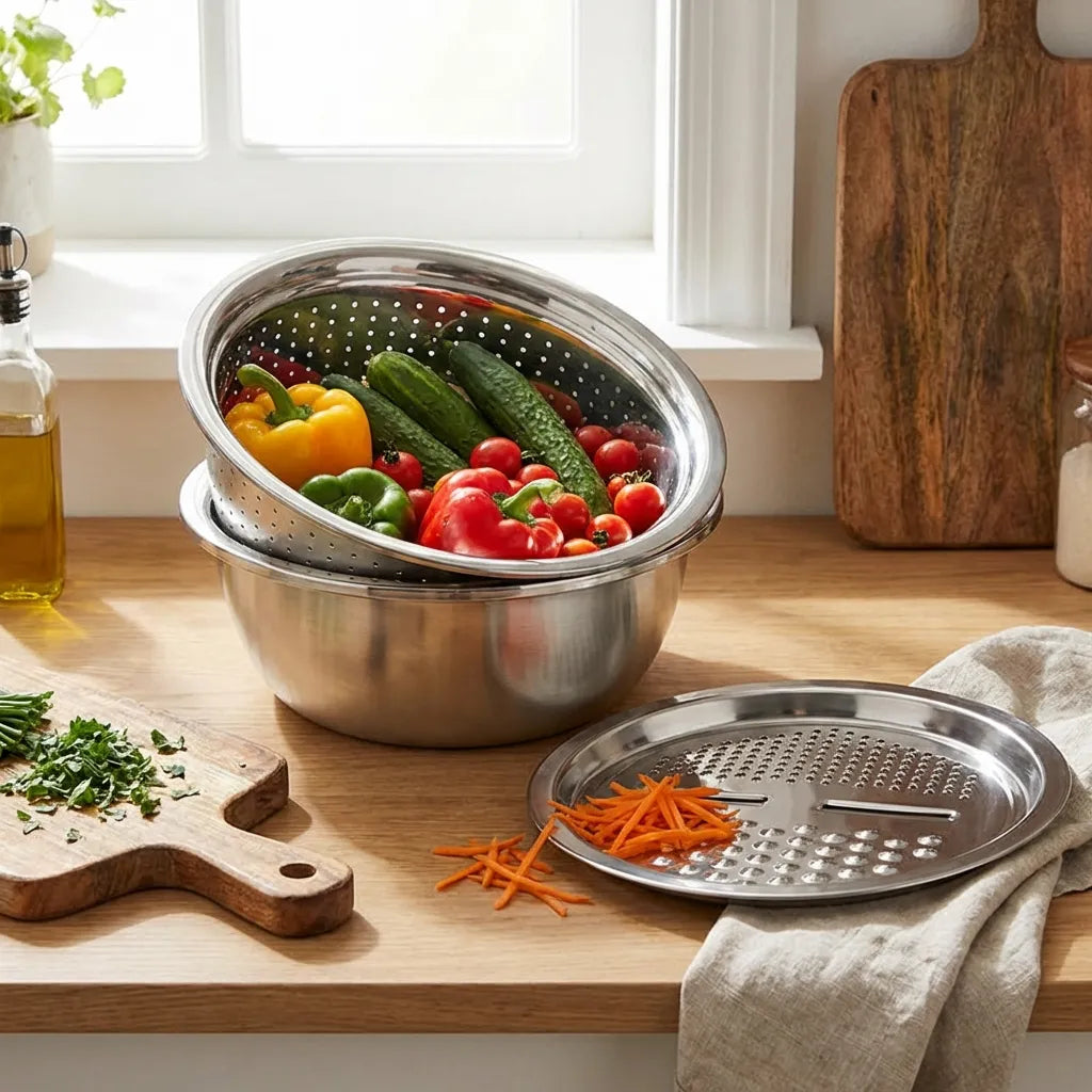 3-in-1 Grater & Colander