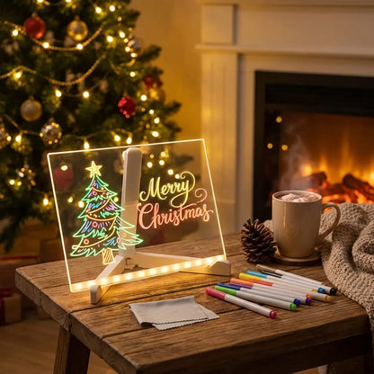 3D LED Light Glass Acrylic Writing pad