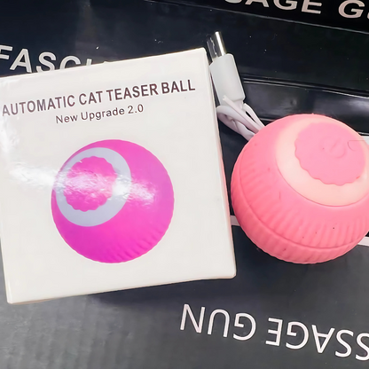 Rotating Cat Toy Ball, Interactive Cat Toys Rechargeable Rotating Ball with LED
