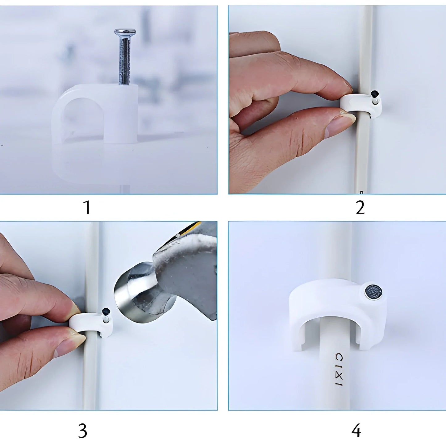 6mm Self-Adhesive Cable Clips - Industrial & Scientific