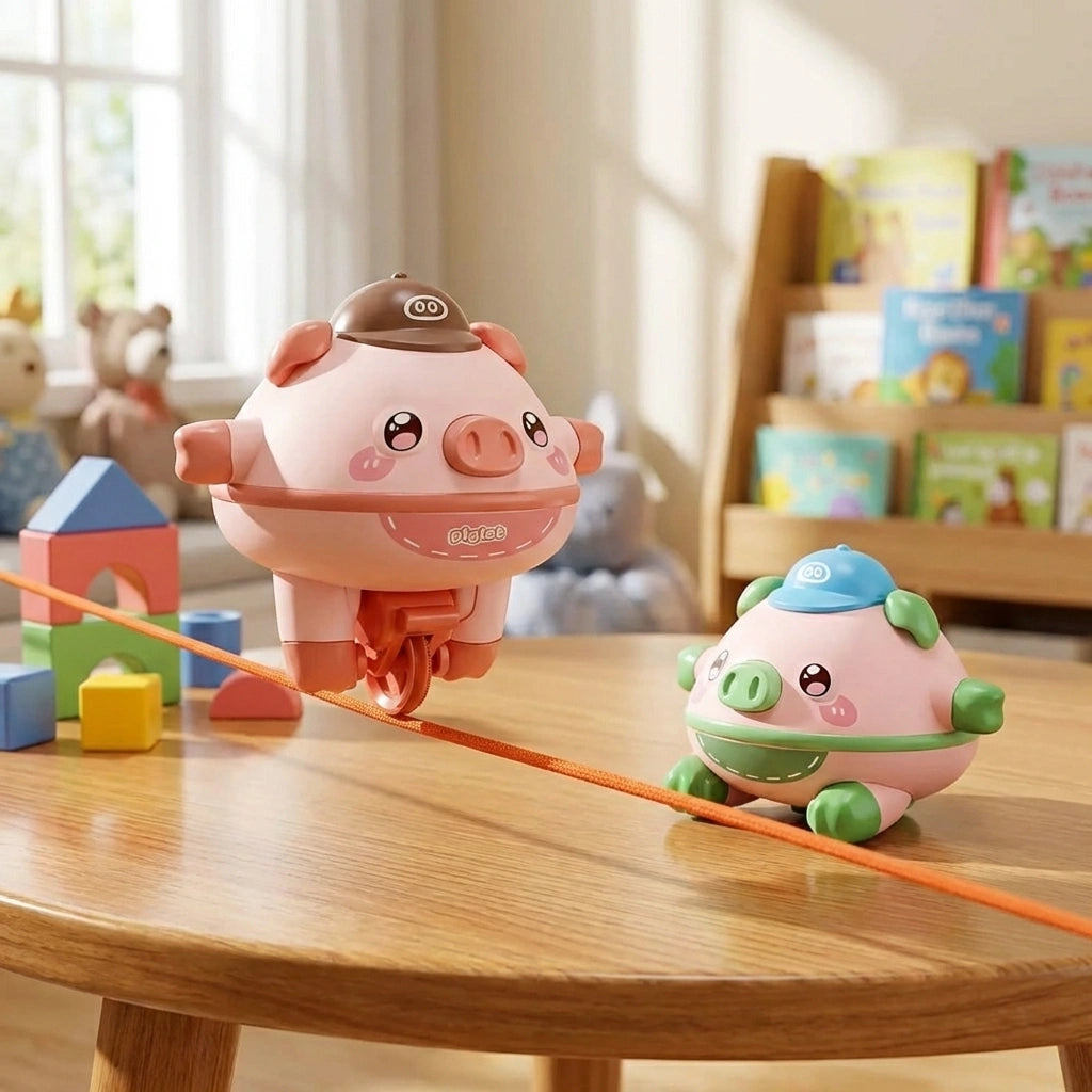 Balancing Pig Tightrope Toy