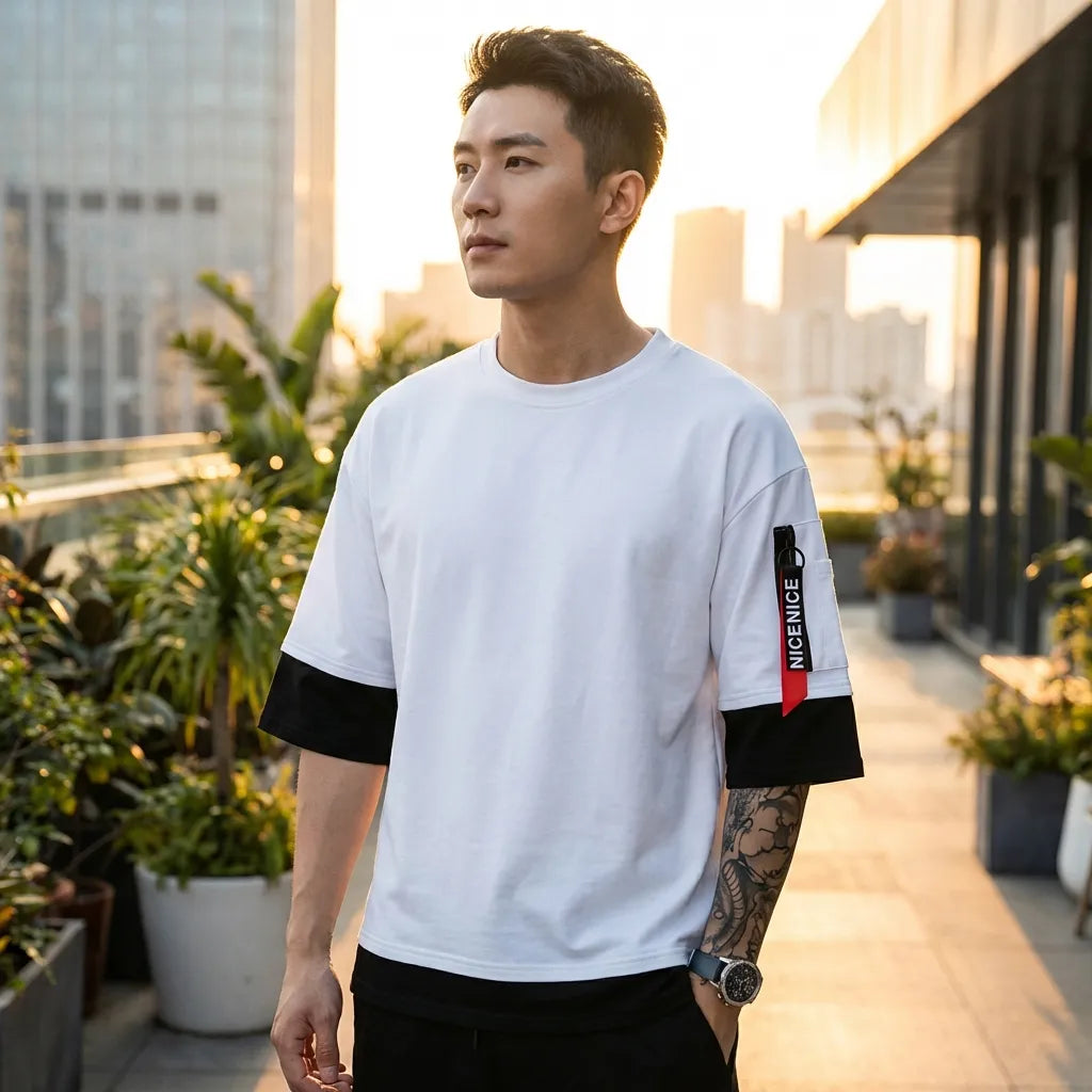 Cotton Blend Solid Half Sleeves T-Shirts