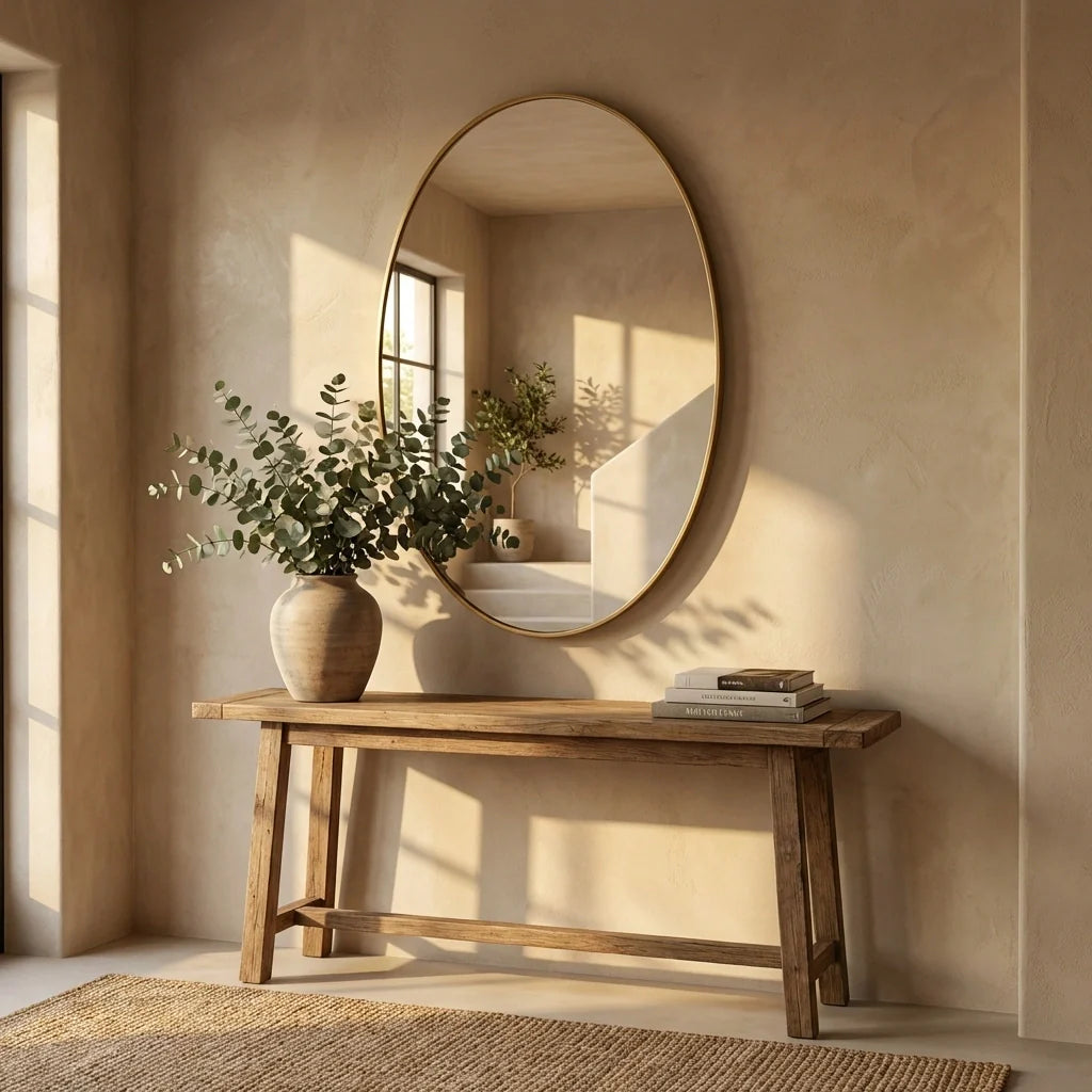 Oval Frameless Mirror Wall Sticker
