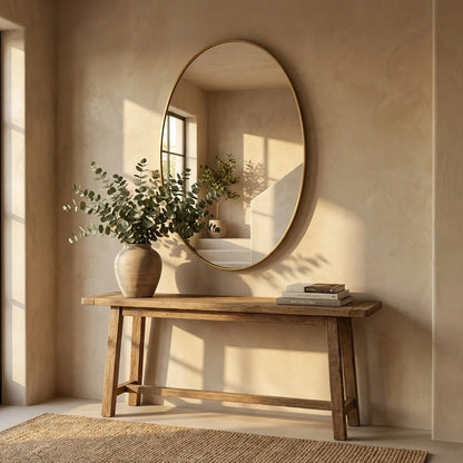 Oval Frameless Mirror Wall Sticker