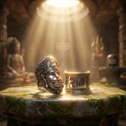 Lord Hanuman Silver Ring