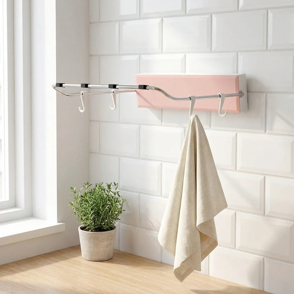 Foldable Adhesive Storage Rack