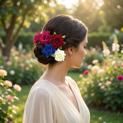 Colorful Flower Hair Clips