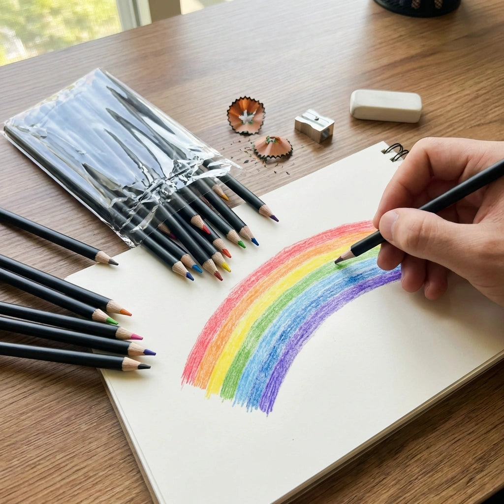 Multicolor Rainbow Pencils Set