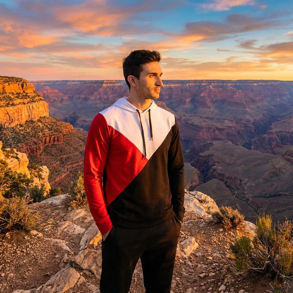 Color Block Hooded Tee