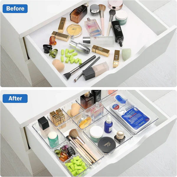 7Pcs Acrylic Drawer Storage Organiser