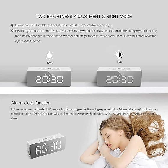 Digital Alarm Clock LED Display Clock