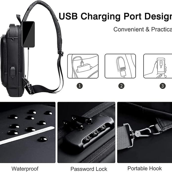 Sling Bag with USB Charging Port