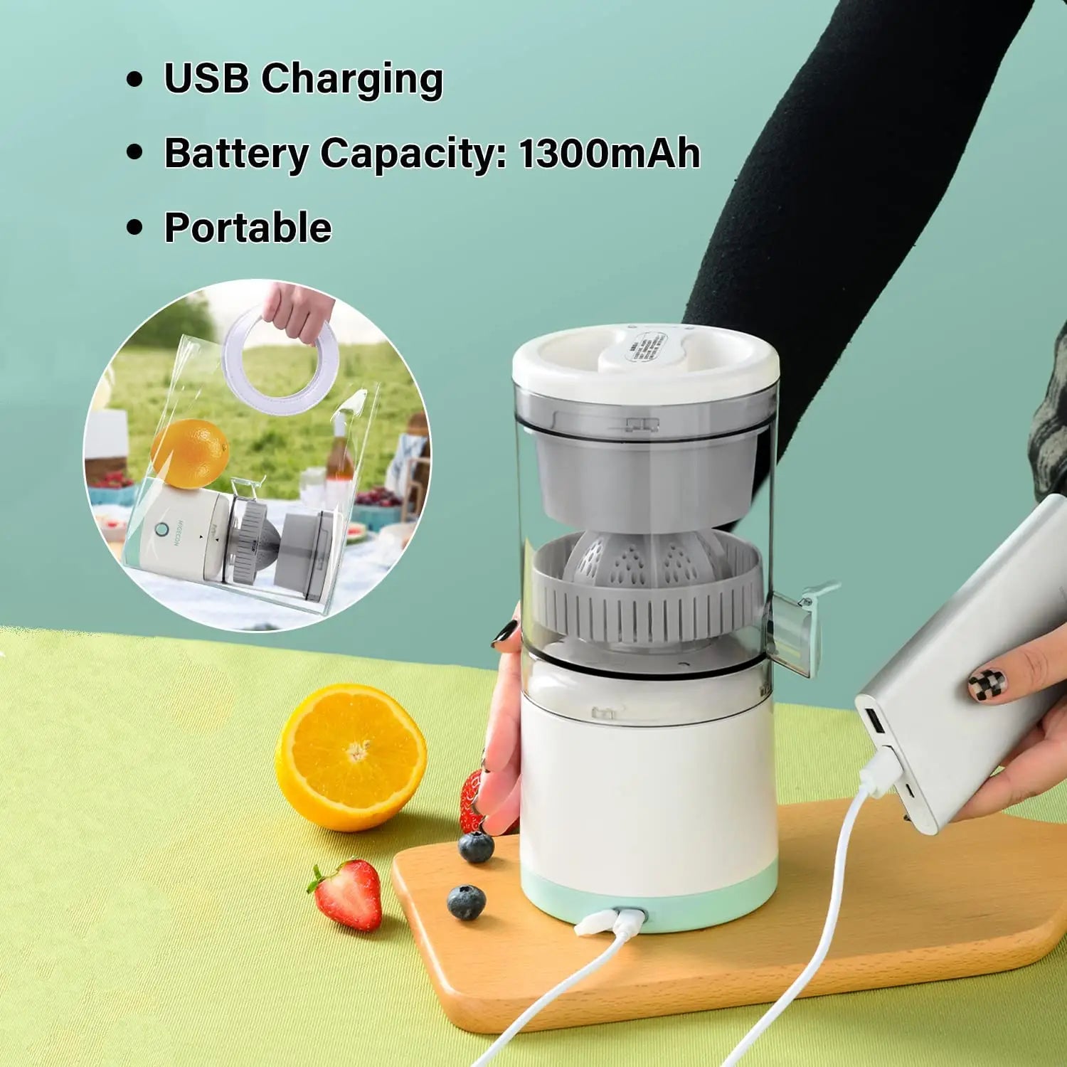Mini Electric Rechargeable fruit juice Blender