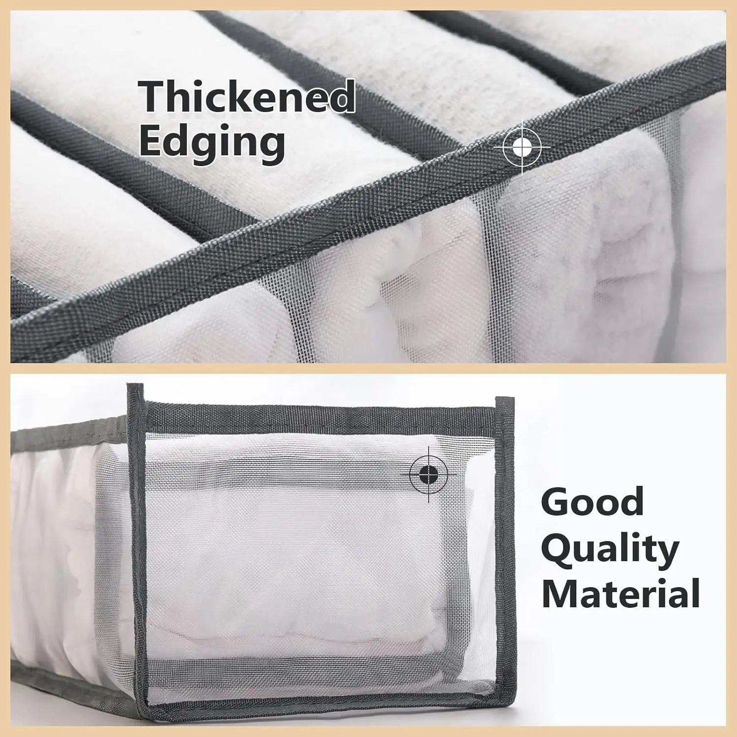 6 Grids Folding Clothes Organizer