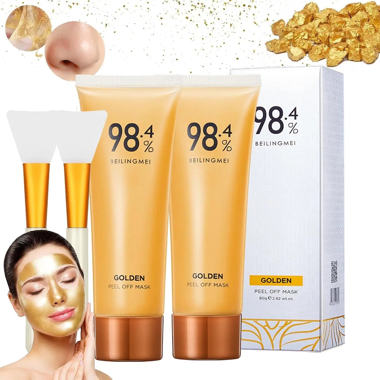 Gold Peel off Mask (Pack of 2)