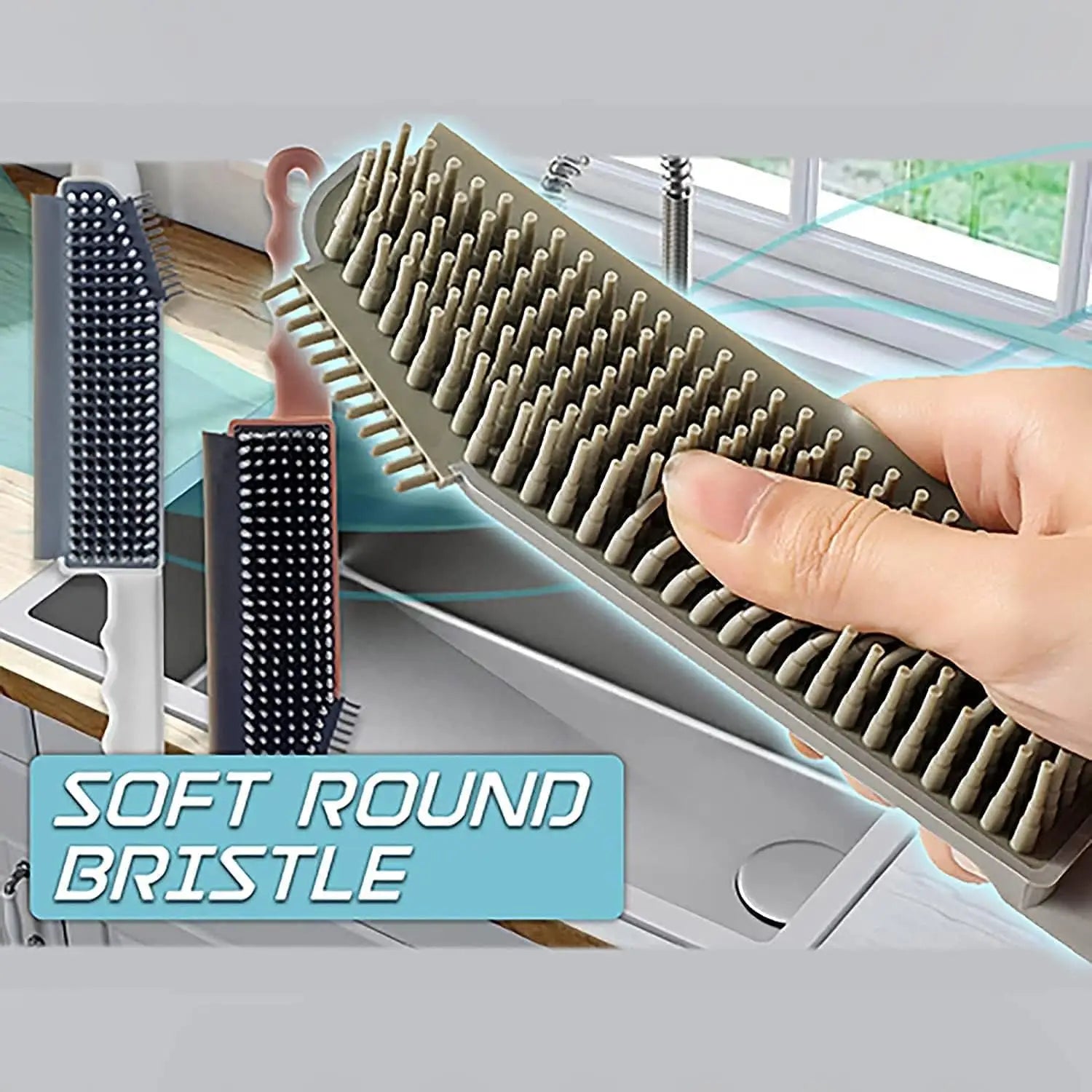 3 in 1 Tile Window Groove Gap Cleaning Brush