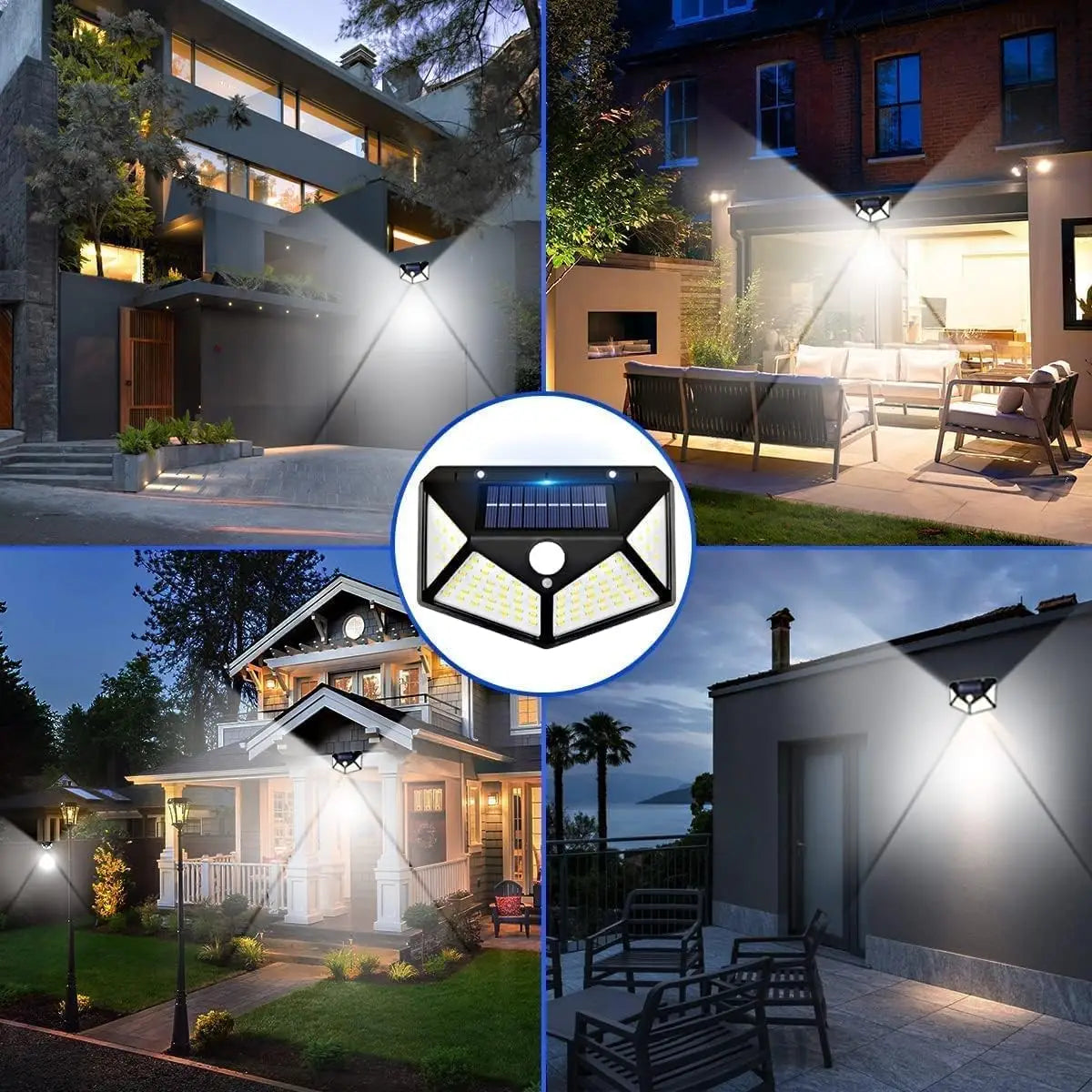 Solar Motion Sensing LED Light with 100 LEDs