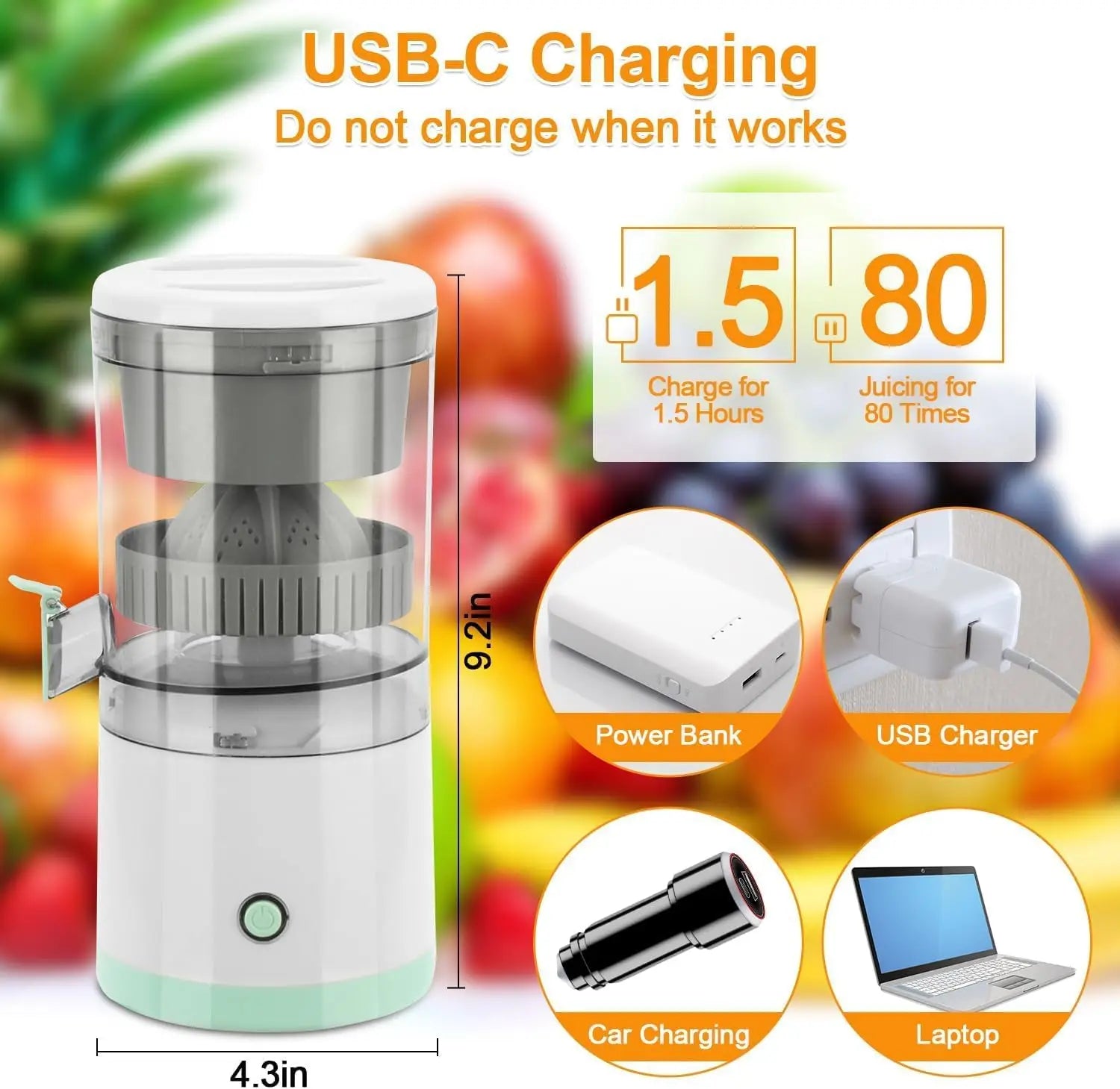 Mini Electric Rechargeable fruit juice Blender