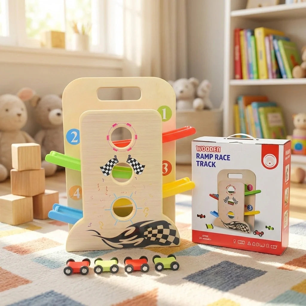 Wooden Click-Clack Car Racer