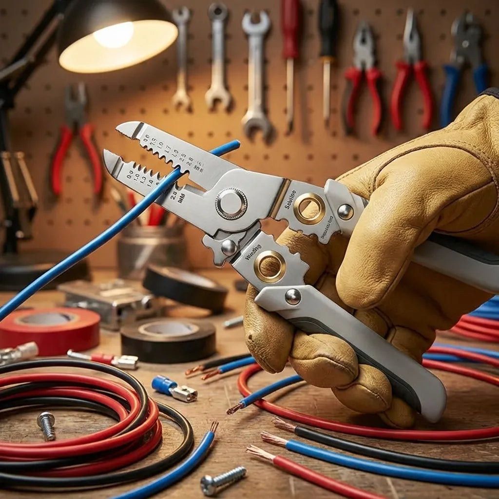 10 in 1 Cable Looping, Splitting, Cutting Pliers Wire Strippers