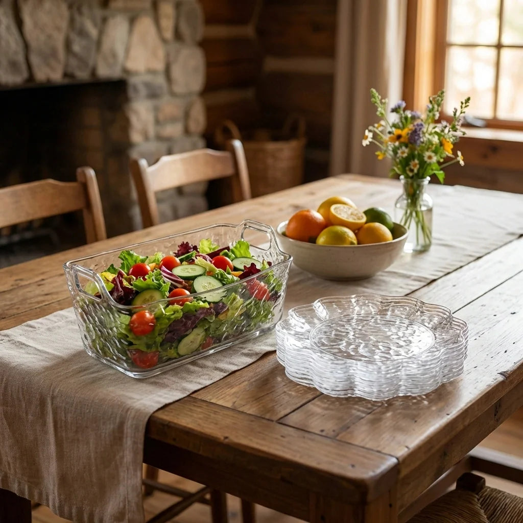 Plastic Household Flower Design Plates