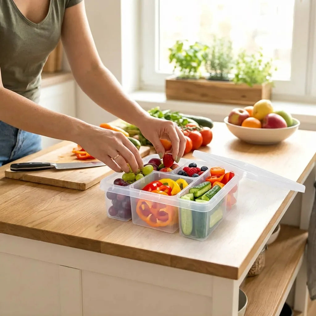5-Compartment Fridge Organizer