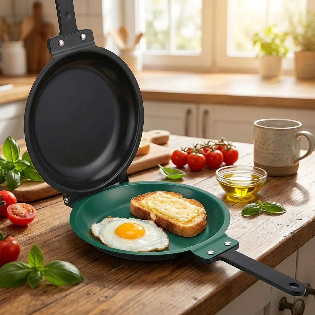Foldable Double-Sided Nonstick Pan