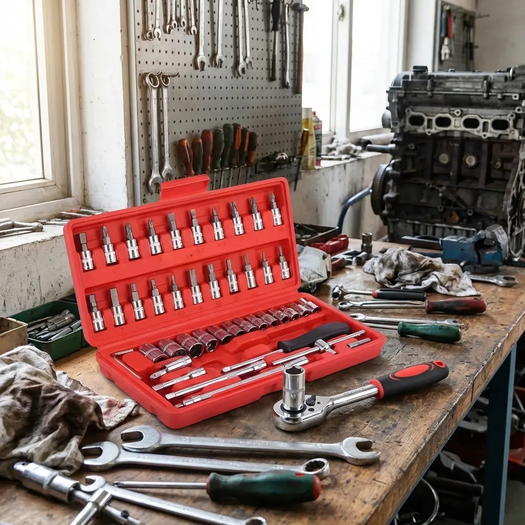 46-Piece Ratchet Wrench Set