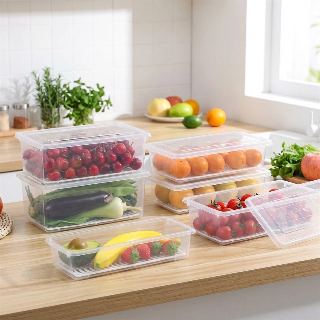 Fridge Storage Containers Box 27*11.6*6.5cm (Pack of 2)