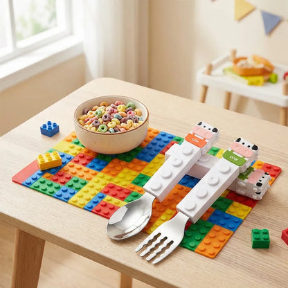 Cow Shaped Grip Spoon and Fork
