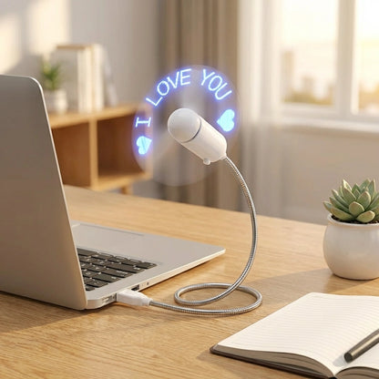 USB LED Fan with Programmable CD Customized Message