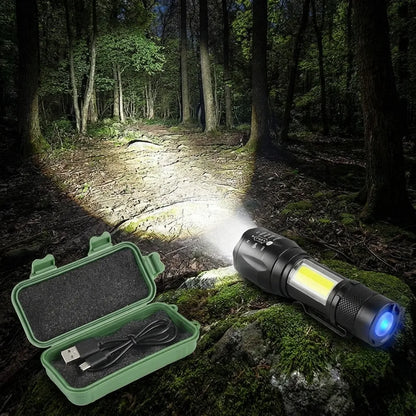 Super Bright Pocket Mini USB Rechargeable Torch Light