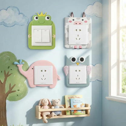 Glowing Cartoon Power Socket Stickers (Pack of 2)
