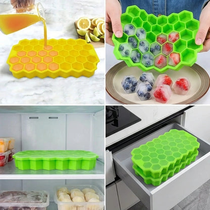 Premium Silicone Ice Trays (Pack of 2)